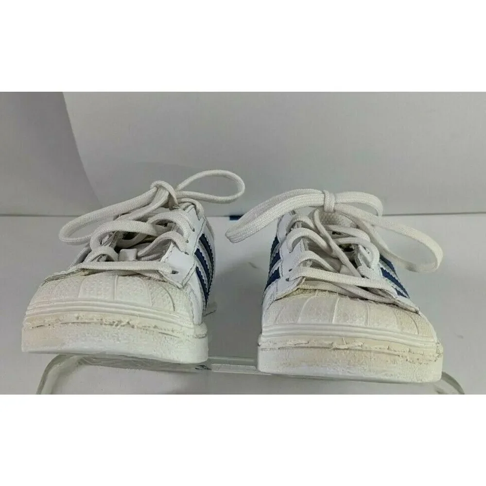 Adidas Superstar Sneakers White Blue  Leather‎